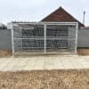 10 Space Cambridge Shelter with Mesh Cladding and Gate