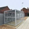 10 Space Cambridge Shelter with Mesh Cladding and Gate