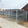 10 Space Cambridge Shelter with Mesh Cladding and Gate