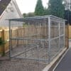 10 Space Cambridge Shelter with Mesh Cladding and Gate