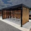 10 Space Amazon Eco Shelter Eco Shelter with black timber cladding