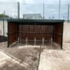 Open fronted 10 space amazon eco cycle shelter with sheffield cycle stands