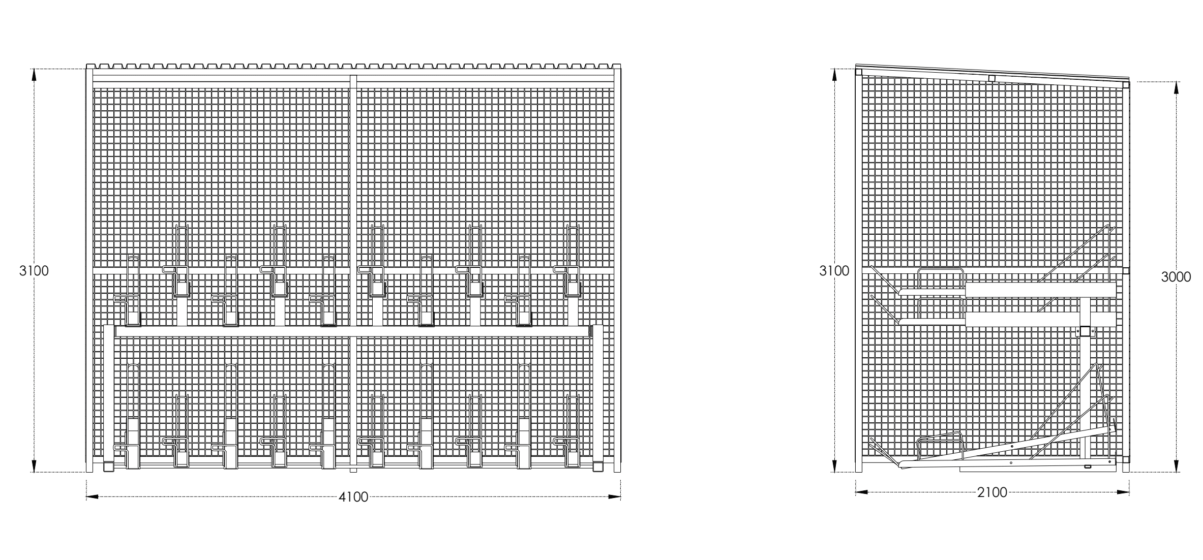 20 Space Cambridge Shelter Dimensions Render