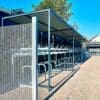 40 Space Bespoke Cambridge Cycle Shelter installed outside a new commercial property development