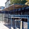 40 Space Bespoke Cambridge Cycle Shelter installed outside a new commercial property development