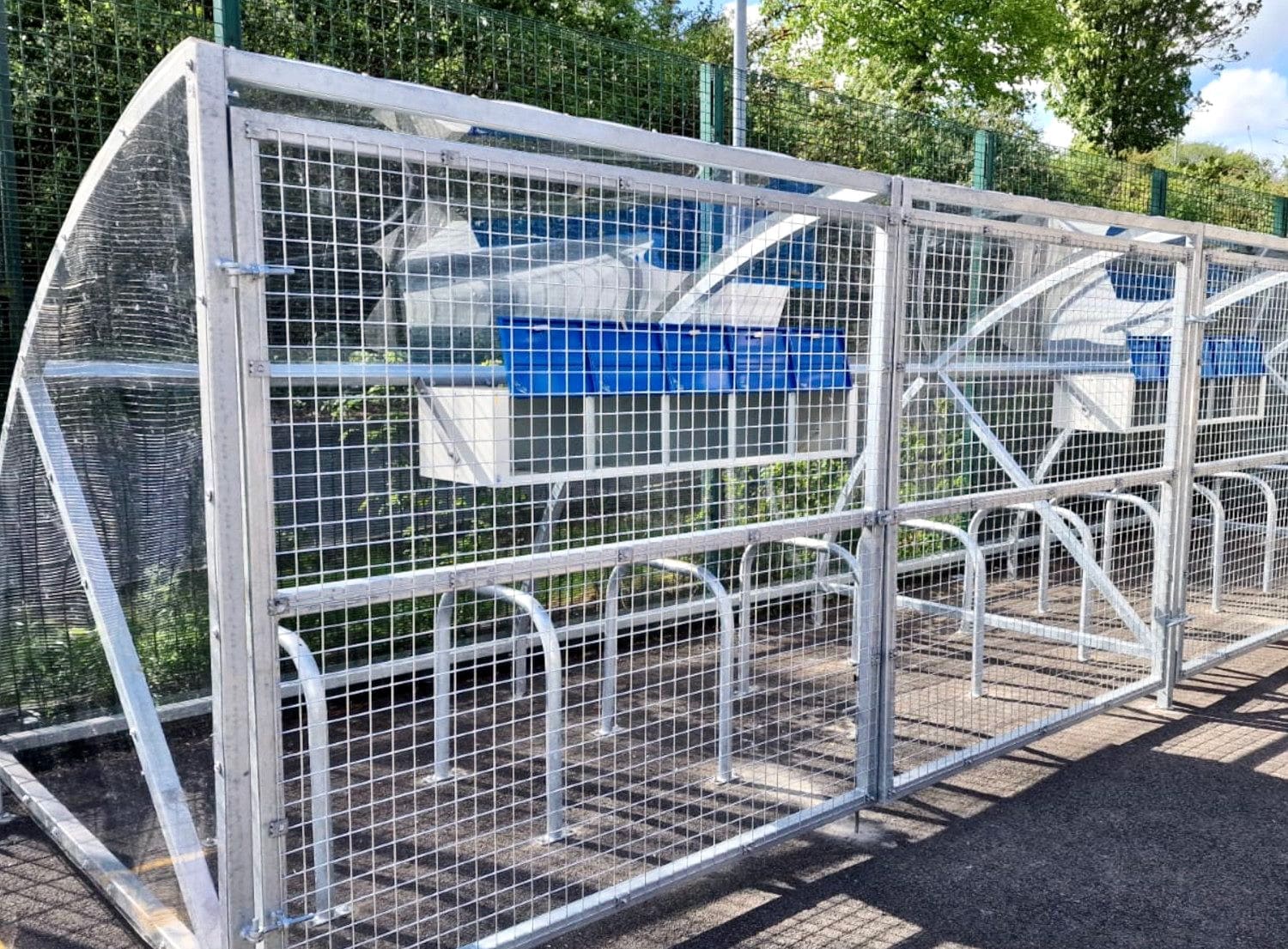 20 Space Original Cycle Shelter with Mesh Swing Gates