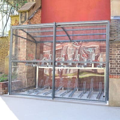 20 Space Two Tier Oxford Shelter installed externally