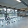 Two Tier Cycle Racks installed in an internal cycle storage facility