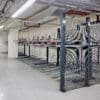 Gas Assisted Two Tier Rack installed in underground commercial building storage