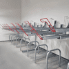 Gas Assisted Two Tier Rack installed in underground commercial building storage