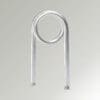 Safety Pin Cycle Stand in stainless steel in front of a gradient grey background