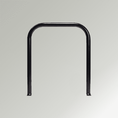 Render image of the Sheffield Cycle Stand on its own in front of a gradient grey background