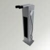 Grey coloured render of the bike wash station on a gradient background
