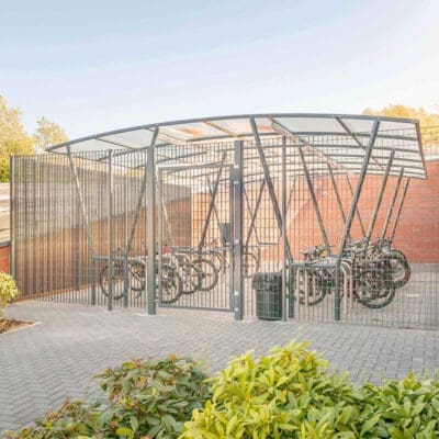darlington shelter outside next to a road with mesh fencing