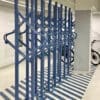 Premium Solo Vertical Bike Rack in RAL colour blue