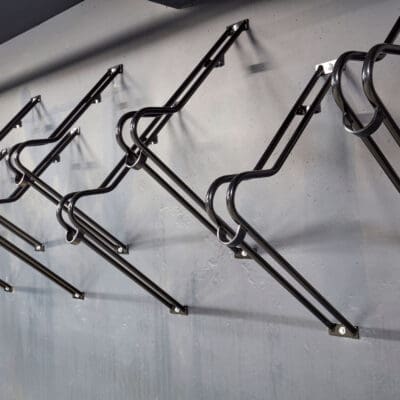 Premium Vertical Bike Racks in RAL black