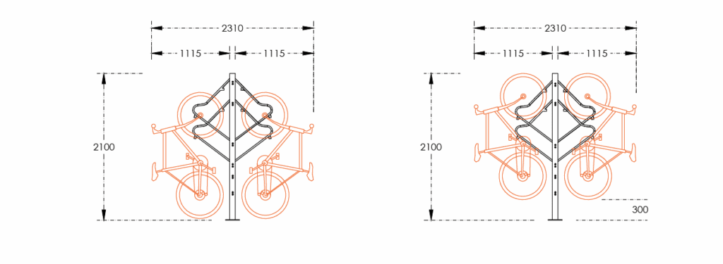 Premium Vertical Freestanding Cycle Rack