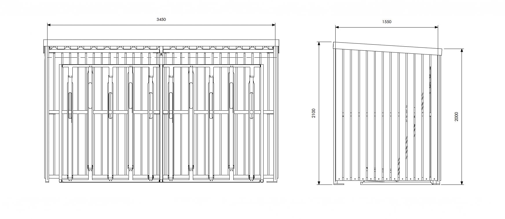 Semi Vertical Amazon Eco Shelter