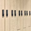 Close up shot of Westminster Lockers with locks