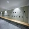 Westminster Clothing Locker with bench installed in internal end of trip facility