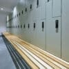 Westminster Clothing Locker with bench installed in internal end of trip facility