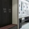 Westminster Locker with bench installed in the locker room of a commercial property