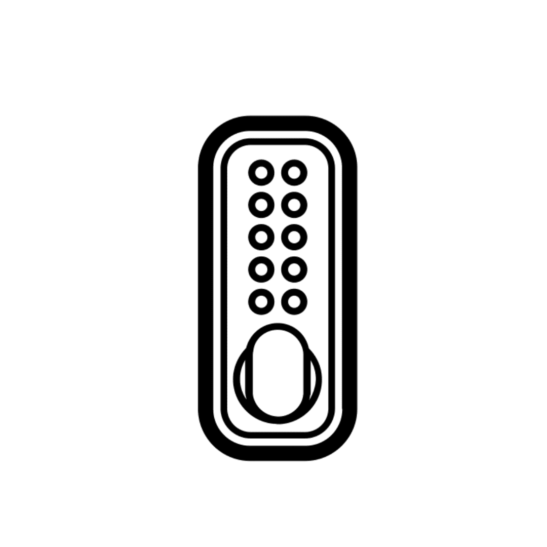 Black render of Mechanical Code Lock