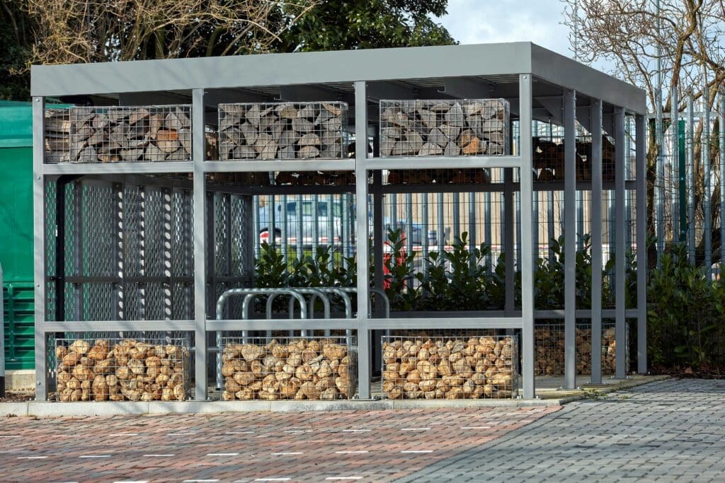Habitat Shelter Sustainable cycle shelter with habitat panels