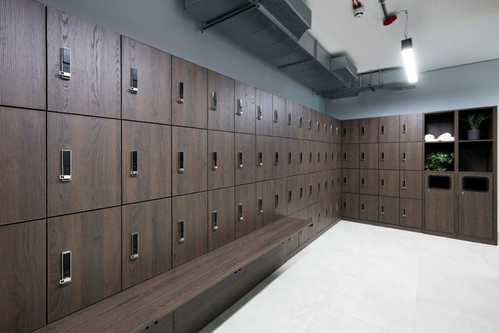 Row of Westminster Clothes Lockers installed as End of Trip Facilities