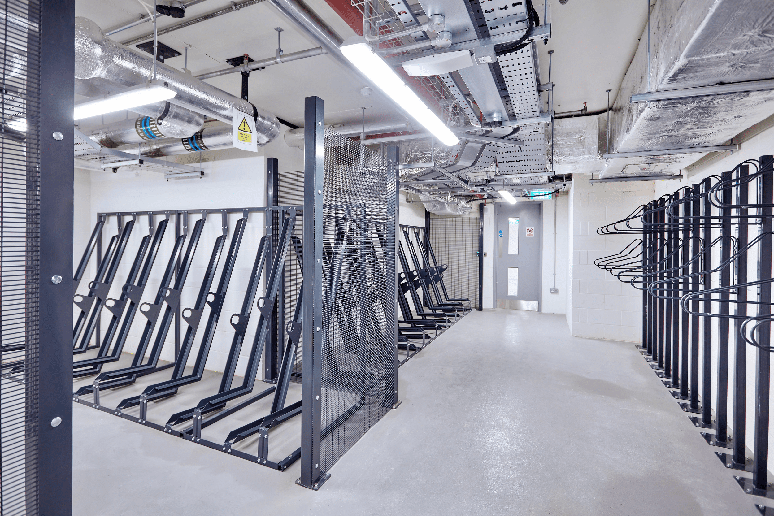 Space-efficient bike racks at Battersea Power Station