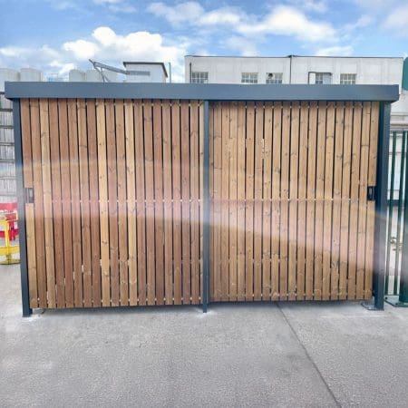 10 Space Amazon Eco Cycle Shelter with sliding gates