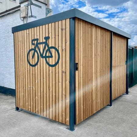 10 Space Amazon Eco Cycle Shelter with sliding gates