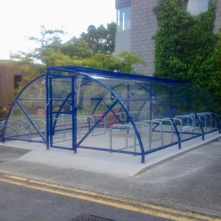 40 Space Original Enclosure in RAL blue with steel framework