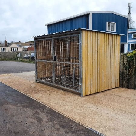6-8 Space Amazon Eco Cycle Shelter installed externally
