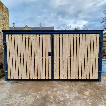 Amazon Eco Timber Clad with Swing Gates and PPC Framework Shelter