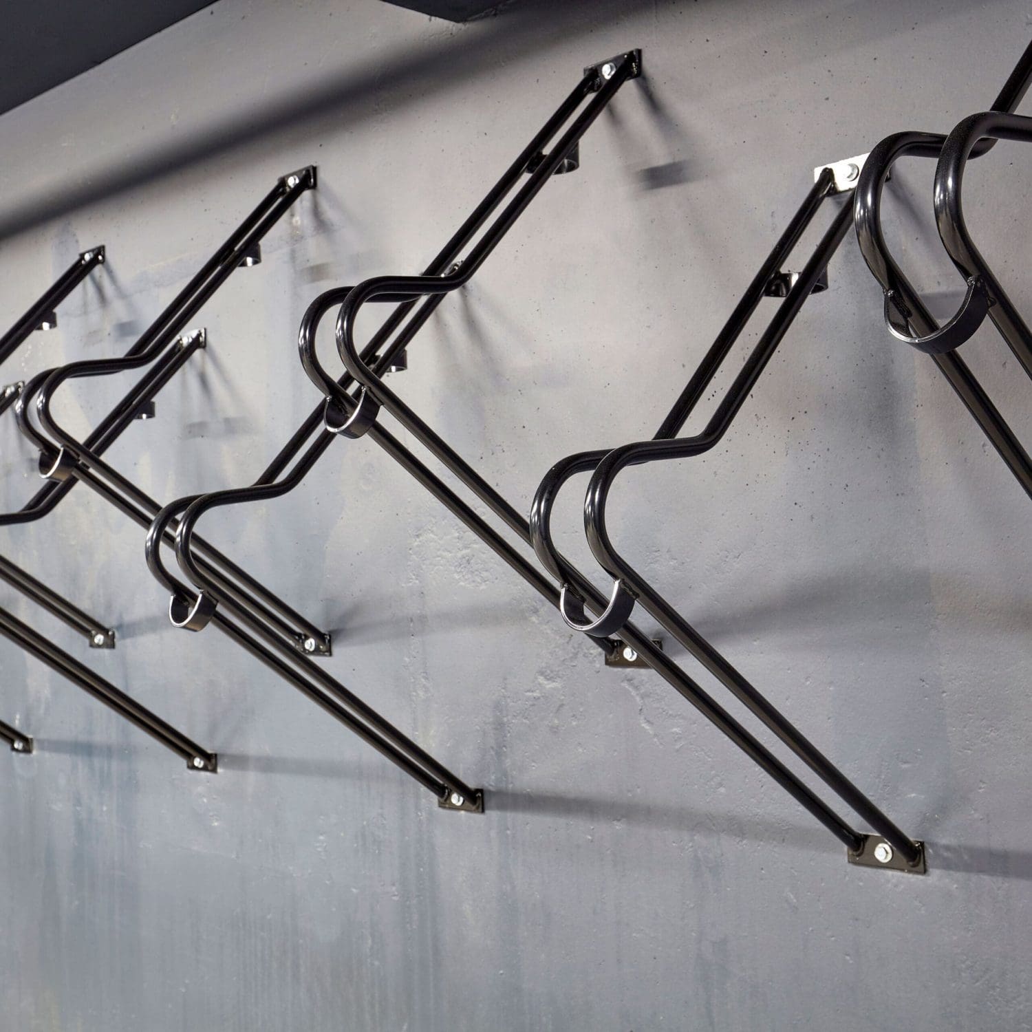 Premium Vertical Bike Racks in RAL black