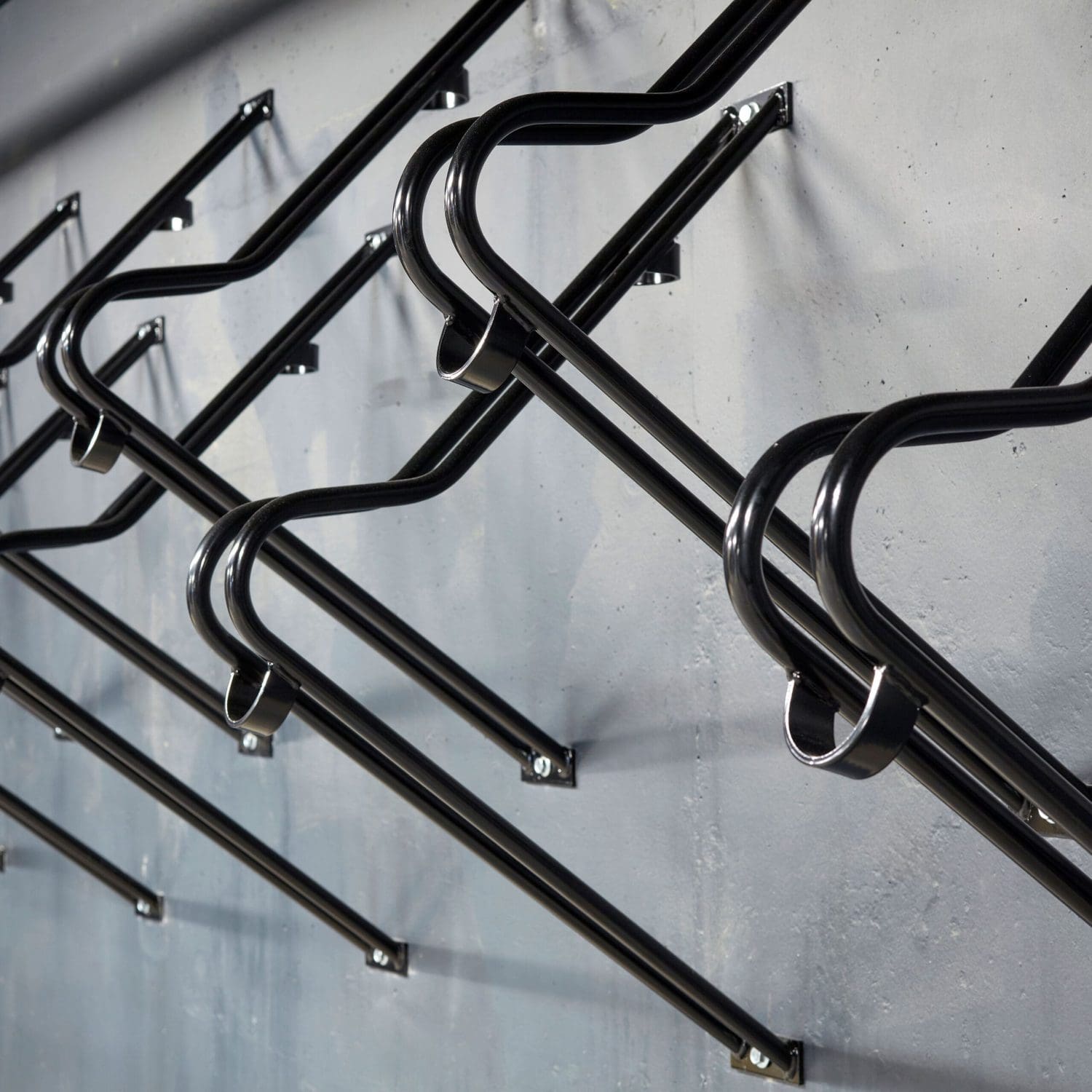 Premium Vertical Bike Racks in RAL black