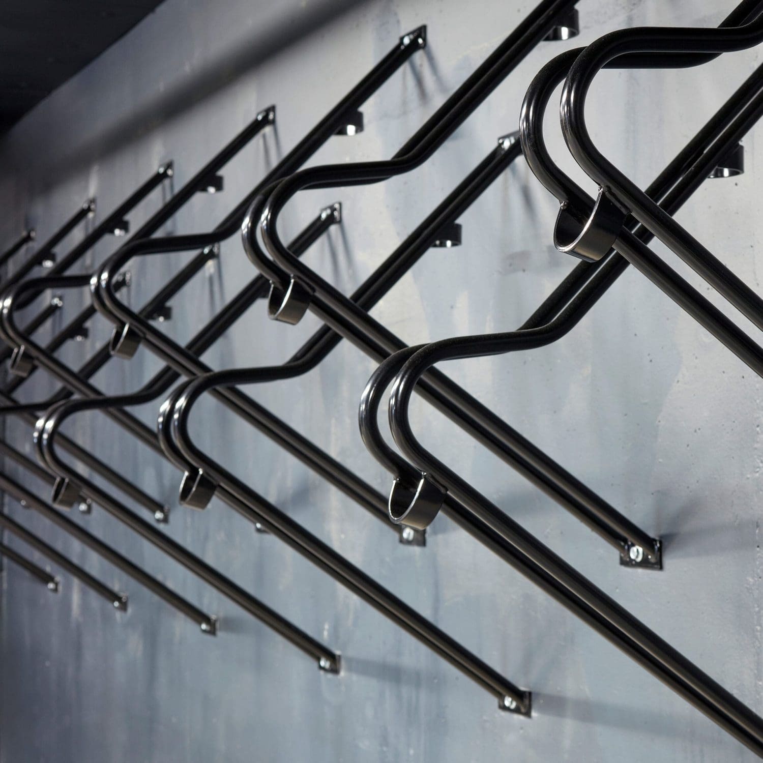 Premium Vertical Bike Racks in RAL black