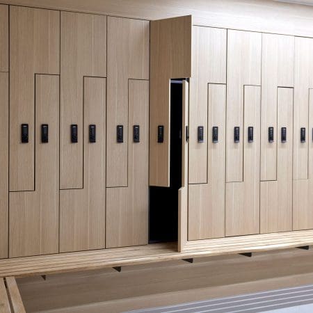 Row of Westminster Lockers installed in an End Of Trip Cycle Commuter Area