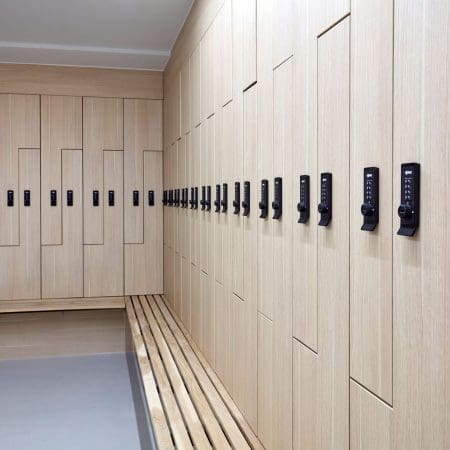 Row of Westminster Lockers installed in an End Of Trip Cycle Commuter Area