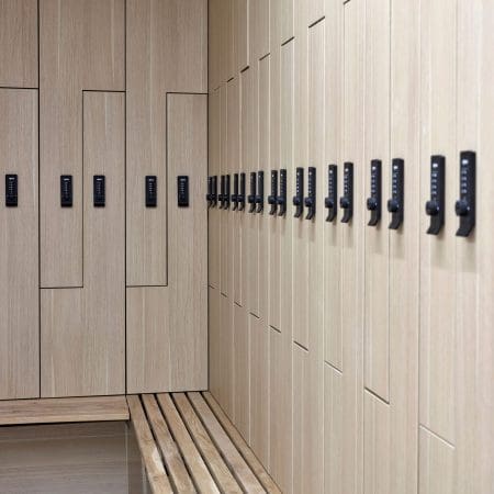 Row of Westminster Lockers installed in an End Of Trip Cycle Commuter Area