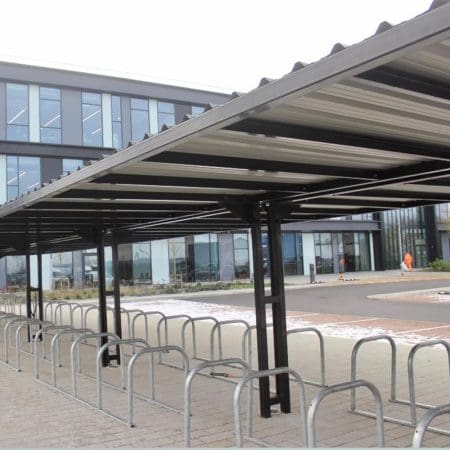 big bird gullwing installed in an outdoor carpark