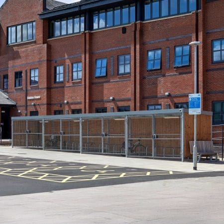 40 Space Amazon Eco Bike Shelter with Sedum Roofing