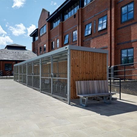 40 Space Amazon Eco Bike Shelter with Sedum Roofing