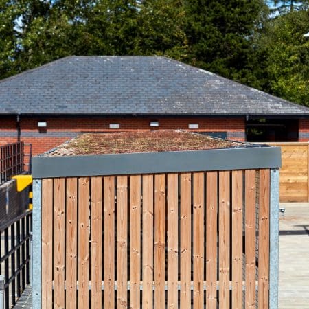 40 Space Amazon Eco Bike Shelter with Sedum Roofing