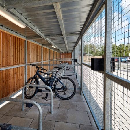 40 Space Amazon Eco Bike Shelter with Sedum Roofing