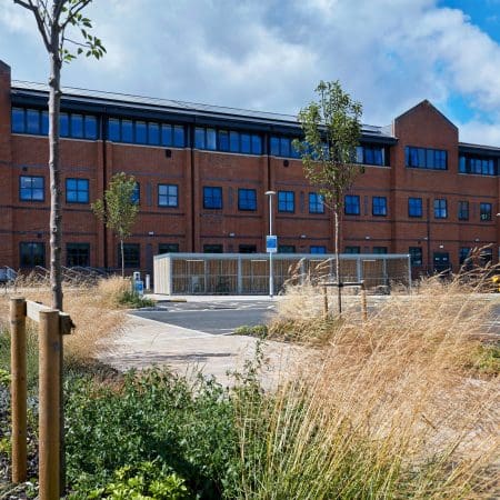 40 Space Amazon Eco Bike Shelter with Sedum Roofing