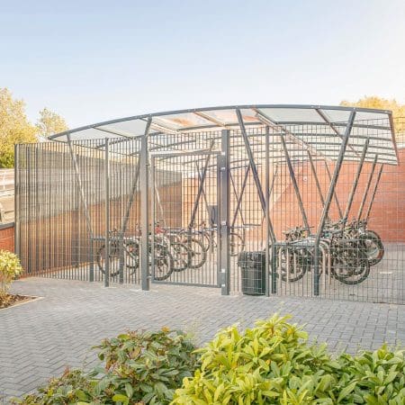 darlington shelter with bikes and toastracks