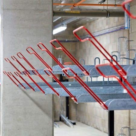 Close up of RAL Red EasyGrip Handles