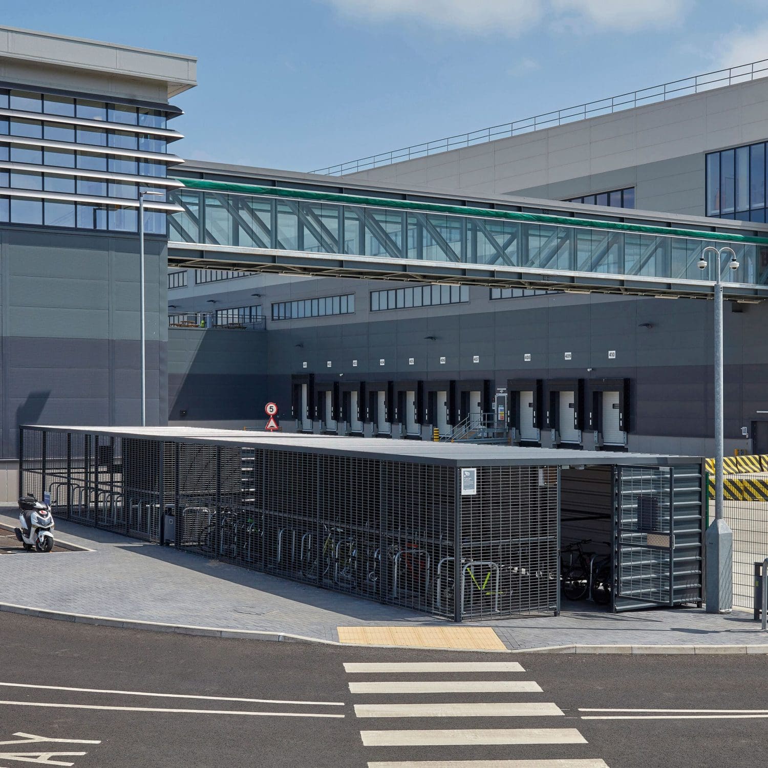 Premium Security Enclosure installed in a commercial carpark at Lidl